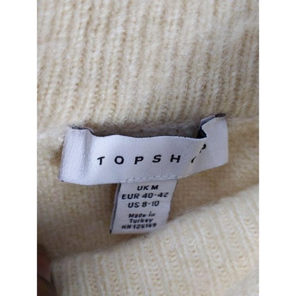 Topshop V-neck Oatmeal Beige Sweater - Picture 13 of 15